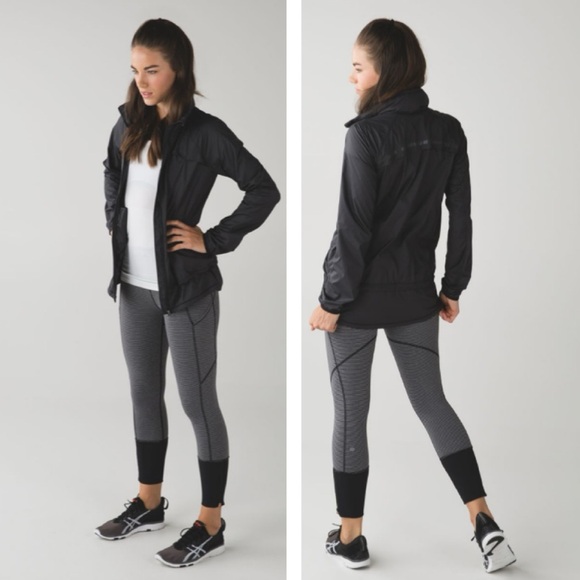 Lululemon Rebel Runner Crop Mini Stripe Ankle Zip Reflective High Waist Pockets - Picture 5 of 16